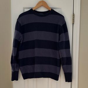 Brandy Melville Crewneck Sweater - navy and blue